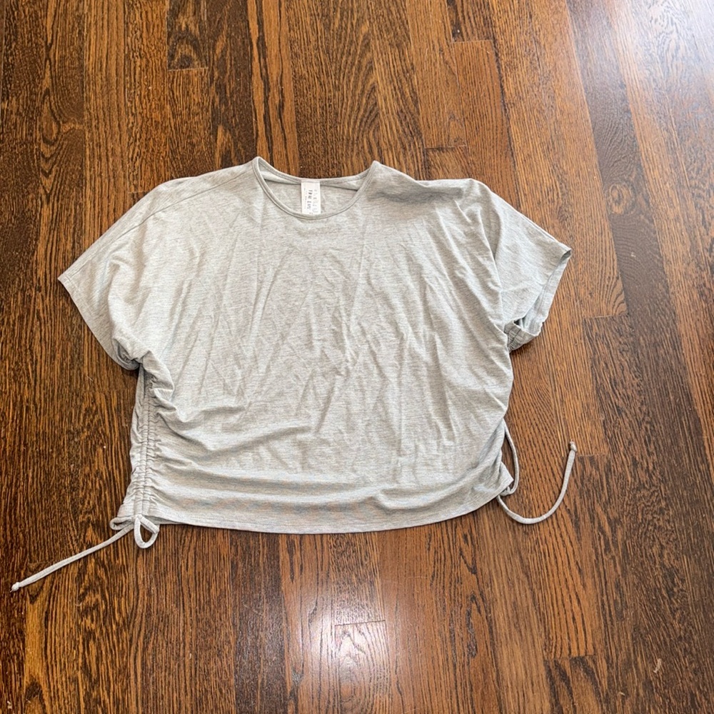 Tru Luv Girls Boxy T with side rouching and ties. NWT size 12 made in USA